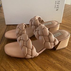 Steve Madden Beliza Tan Leather Braided Sandals